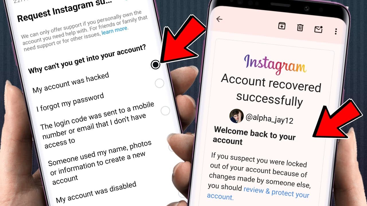Screenshot of hacked Instagram account 2025